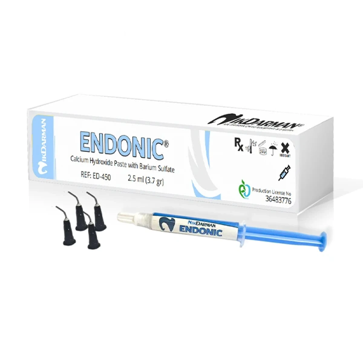 کلسیم هیدروکساید سرنگی نیک درمان | Endonic Calcium Hydroxide Paste