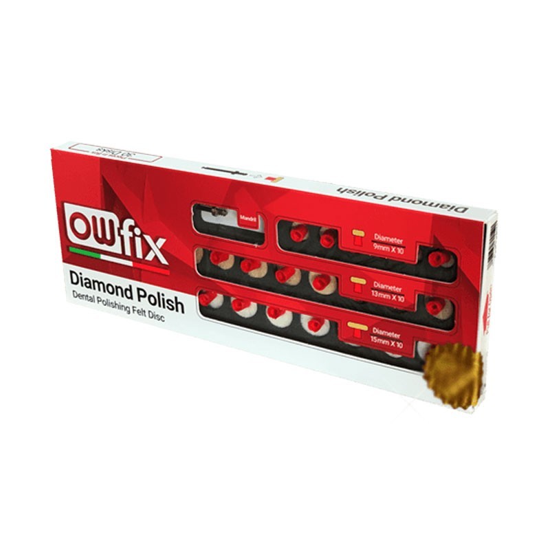 دیسک نمدی الماسی پالیش کامپوزیت اوفیکس - Dental Polishing Felt Disc Owfix