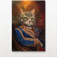 تابلو نقاشی گربه اشرافی کد 0002