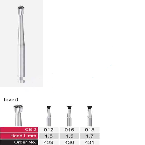فرز کارباید دسته 19mm (جهت استفاده توربین) Invert– VerDent