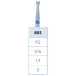 فرز الماسی مدل مخروطی معکوس توربین 5 عددی برند Dendia شماره Dental Diamond Burs Inverted Cone 805