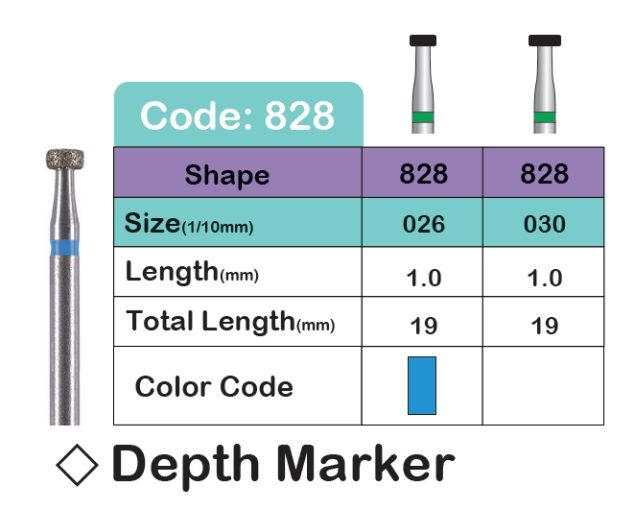 فرز مدل DEPTH MARKER (828) برند لاستردنت LUSTERDENT