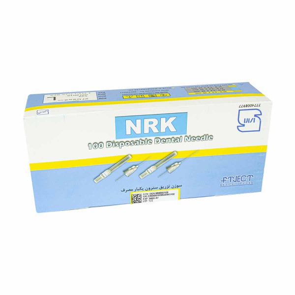 سرسوزن 100 عددی گیج 27 NRK (Nikrahnama) - فروشگاه تجهیزات دندانپزشکی آرمادنت - سرسوزن 100 عددی گیج 27 Dental World