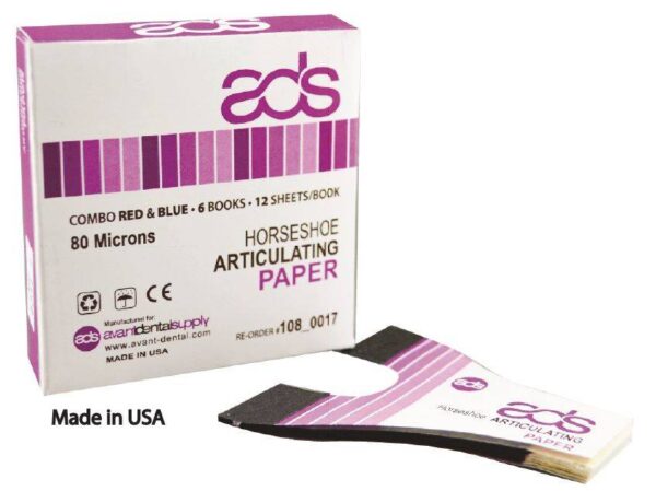 کاغذ آرتیکولاسیون ads - کاغذ آرتیکولاسیون - Articulating Paper Horseshoe - خرید تجهیزات دندانپزشکی - فروشگاه تجهیزات دندان پزشکی آرمادنت