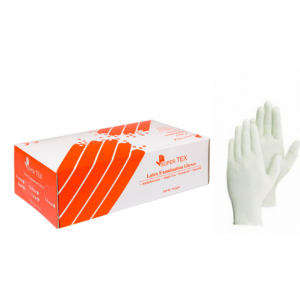 دستکش لاتکس کم پودر 100 عددی Super Tex