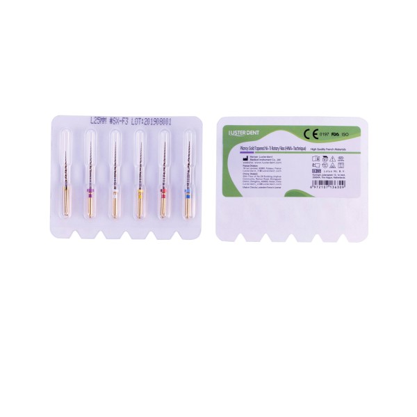 خرید و قیمت فایل روتاری 25 میل 6 عددی Lusterdent - قیمت و خرید فایل روتاری برند لاستردنت - تجهیزات دندانپزشکی آرمادنت - دندانت - دندال