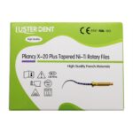 فایل روتاری Lusterdent - Plincy X-20 Plus Tapered - تجهیزات دندانپزشکی آرمادنت - فایل روتاری 25 میل 6 عددی - فایل روتاری برند لاستردنت
