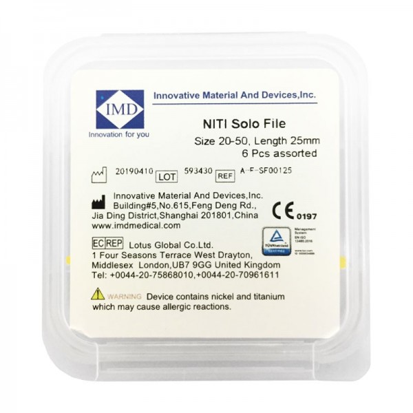 فایل روتاری IMD NITI MSolo Rotary File - فایل روتاری 6 عددی IMD - فایل روتاری برند IMD - خرید و قیمت فایل روتاری - آرمادنت - دندانت