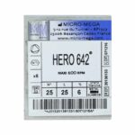 فایل روتاری هرو 6٪ شش عددی Micro Mega ، خرید فایل روتاری هرو 6٪ با بهترین قیمت Hero 642 Rotary File ، خرید و قیمت فایل روتاری هرو ۶٪ - دندانت