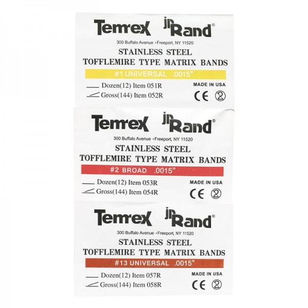 نوار ماتریکس تافل مایر Temrex - نوار ماتریکس تافل مایر تمرکس - تجهیزات دندانپزشکی آرمادنت - خرید ابزار و لوازم دندانپزشکی - دندال - دندانت
