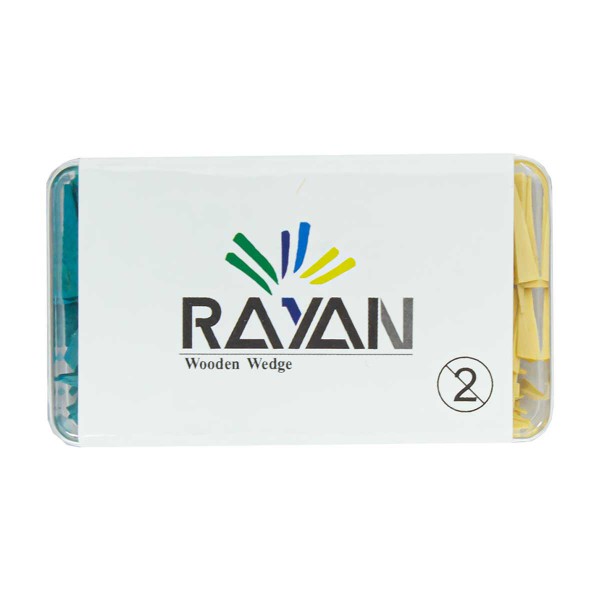 وج چوبی 200 عددی Rayan - وج چوبی دو رنگ Rayan Wooden Wedges - - فروشگاه تجهیزات دندانپزشکی آرمادنت - ابزار مطب - وج آناتومیک