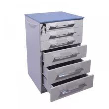 روتور 6 کشو MDF مدل RMHS6-2 - نوید اکباتان - روتور 6 کشو RMHS 6-2 دارای بدنه MDF، درب هایگلاس، دستگیره استیل، قفل مرکزی و چرخ نشکن است - فروشگاه آنلاین تجهیزات دندانپزشکی و پزشکی