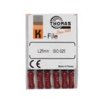 خرید و قیمت K فایل طول 25 Thomas - فایل دستی THOMAS - فروش لوازم مطب دندانپزشکی - آرمادنت - وسایل دندانپزشکی - K فایل طول 25 برند توماس