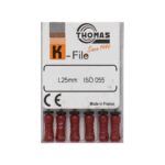 خرید و قیمت K فایل طول 25 Thomas - فایل دستی THOMAS - فروش لوازم مطب دندانپزشکی - آرمادنت - وسایل دندانپزشکی - K فایل طول 25 برند توماس