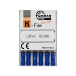 خرید و قیمت K فایل طول 25 Thomas - فایل دستی THOMAS - فروش لوازم مطب دندانپزشکی - آرمادنت - وسایل دندانپزشکی - K فایل طول 25 برند توماس