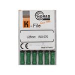 خرید و قیمت K فایل طول 25 Thomas - فایل دستی THOMAS - فروش لوازم مطب دندانپزشکی - آرمادنت - وسایل دندانپزشکی - K فایل طول 25 برند توماس