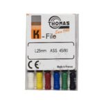 خرید و قیمت K فایل طول 25 Thomas - فایل دستی THOMAS - فروش لوازم مطب دندانپزشکی - آرمادنت - وسایل دندانپزشکی - K فایل طول 25 برند توماس