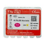 K فایل طول 25 Dental World - خرید K فایل طول 25 با بالاترین کیفیت - فروشگاه تجهیزات دندانپزشکی - فروشگاه دندانپزشکی آنلاین آرمادنت - دندال
