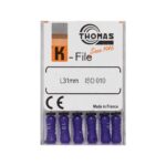 K فایل طول 31 Thomas - فایل دستی K طول 25 و 31 THOMAS - فروش لوازم مطب دندانپزشکی - خرید تجهیزات دندانپزشکی آرمادنت - دندانت - دندال