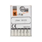 K فایل طول 31 Thomas - فایل دستی K طول 25 و 31 THOMAS - فروش لوازم مطب دندانپزشکی - خرید تجهیزات دندانپزشکی آرمادنت - دندانت - دندال