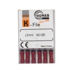 K فایل طول 31 Thomas - فایل دستی K طول 25 و 31 THOMAS - فروش لوازم مطب دندانپزشکی - خرید تجهیزات دندانپزشکی آرمادنت - دندانت - دندال