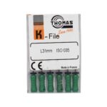 K فایل طول 31 Thomas - فایل دستی K طول 25 و 31 THOMAS - فروش لوازم مطب دندانپزشکی - خرید تجهیزات دندانپزشکی آرمادنت - دندانت - دندال