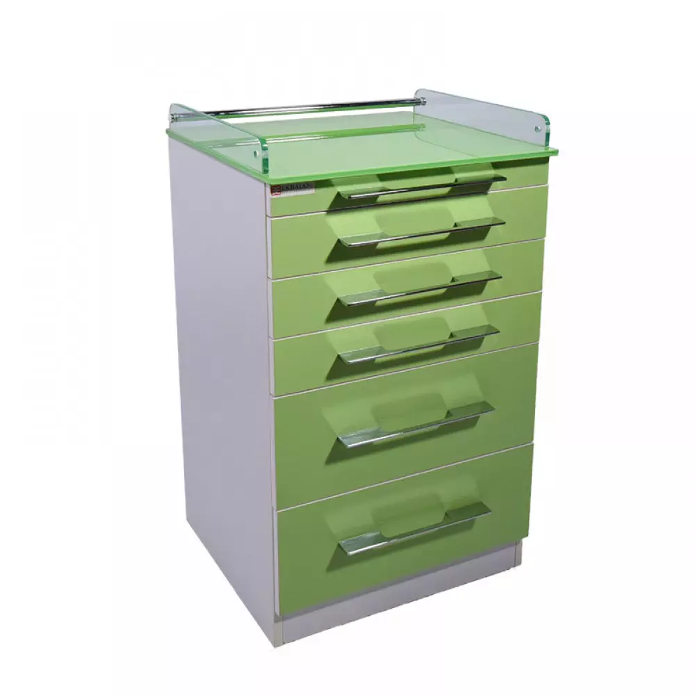 روتور 6 کشو MDF مدل RMHS6/1 – نوید اکباتان - روتور 6 کشو RMS6 دارای بدنه ای از جنس MDF، کشوهایی از جنس هایگلاس، حفاظ فلزی و چرخ نشکن است - فروشگاه آنلاین تجهیزات پزشکی و دندانپزشکی