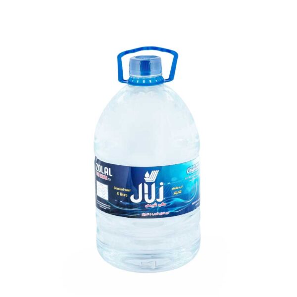 آب مقطر ۵ لیتری زلال - آب مقطر ۵ لیتری زلال دیونیزه - آب مقطر زلال طب شیمی 5 لیتری - خرید و قیمت آب مقطر زلال - خرید و قیمت آب مقطر سه بار تقطیر ۵ لیتری زلال