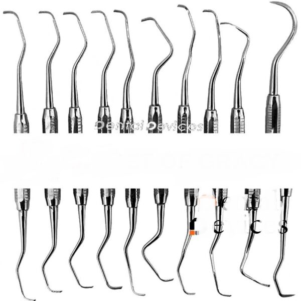 ست ۱۰ عددی قلم گریسی Dental Device -کورت گریسی دنتال دیوایس - ابزار جرمگیری - خرید و قیمت ست جرمگیری 10 عددی دندانپزشکی