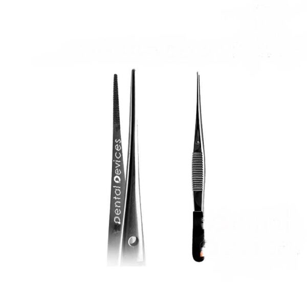 پنس مستقیم پهن ۱۰ سانتی متر Dental Devices - پنس میکرو مستقیم نوک تیز - فروشگاه دندانپزشکی آنلاین آرمادنت